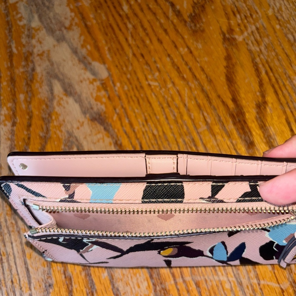 Kate Spade Floral Wallet - Pink, Black, and Blue - Picture 3 of 6